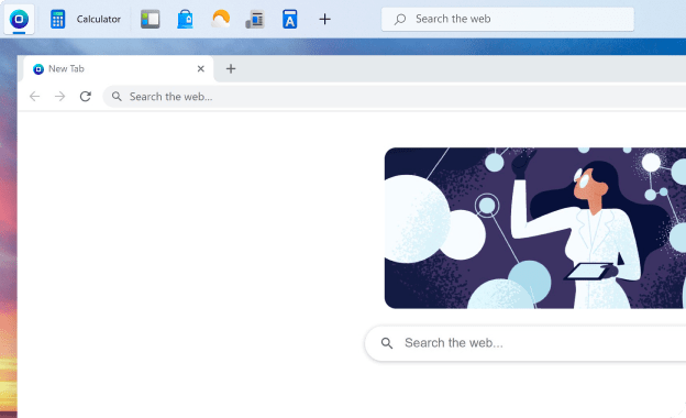OneLaunch, a fast browser synced with your OneLaunch apps.