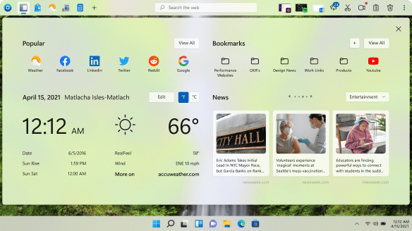 Weather and news available on Onelaunch dashboard to keep you up to date.
