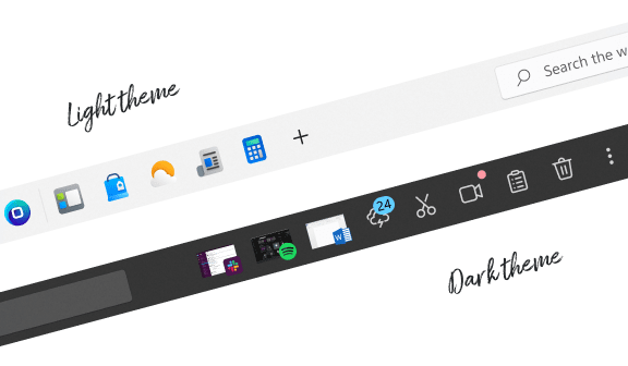 OneLaunch themes dark light.